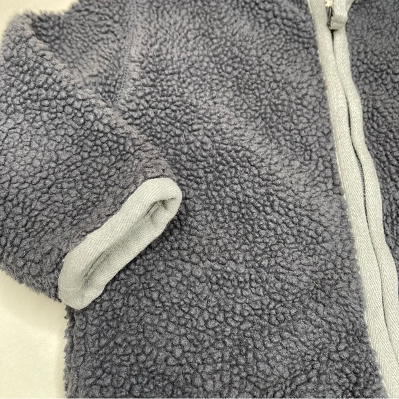 Mini Boden Sherpa Full Zip Gray Jacket With Pockets Size 3-4 Year - Picture 4 of 5